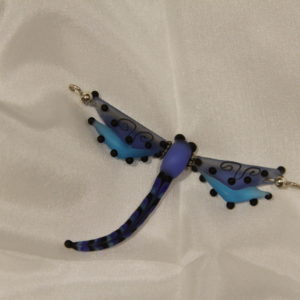 Hand Blown Glass Dragonfly Pendant